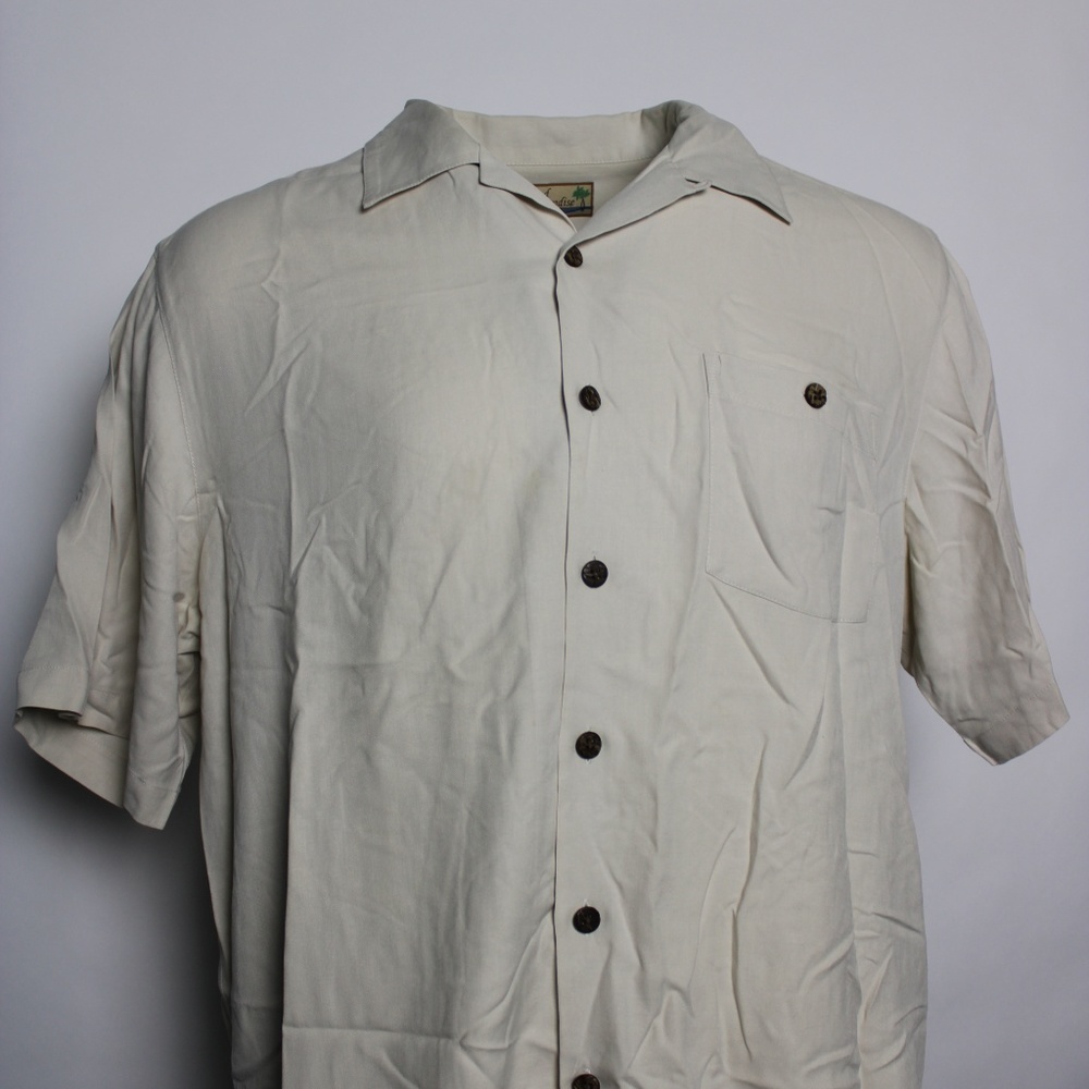 Beyond Paradise XL 100% Silk Button Front